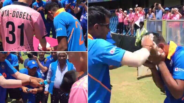 Under-19 India and Japan Teams Celebrate Dhruv Jurel and Kento Ota-Dobell’s Birthdays Together Post World Cup Match, Win Hearts (Watch Video)